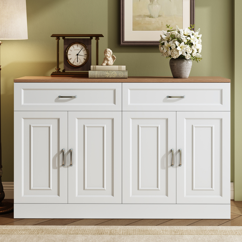 Image of Sideboard 120 Cm | & 2 Drawers | Adjustable Shelves | Spacious Storage Space