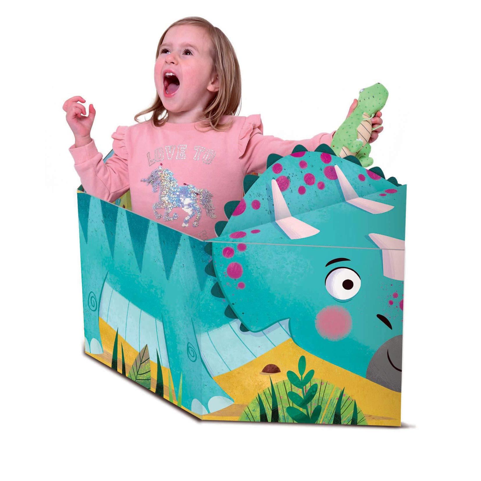TEMU Convertible Dinosaur By Claire Philip Great Value Sit In Dino, Interactive Playmat & Fun Storybook - Ages 2+ - Board Book