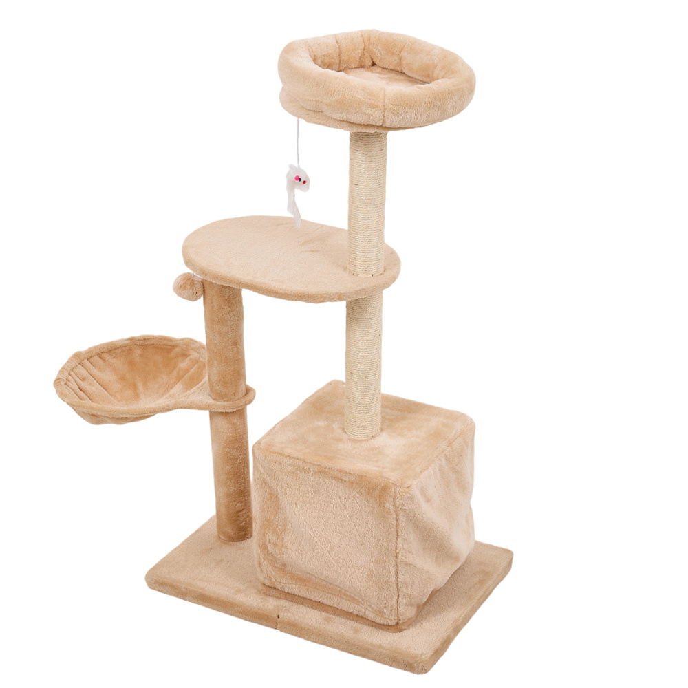 Multi-Level Cat Climbing Tower with Scratch Area