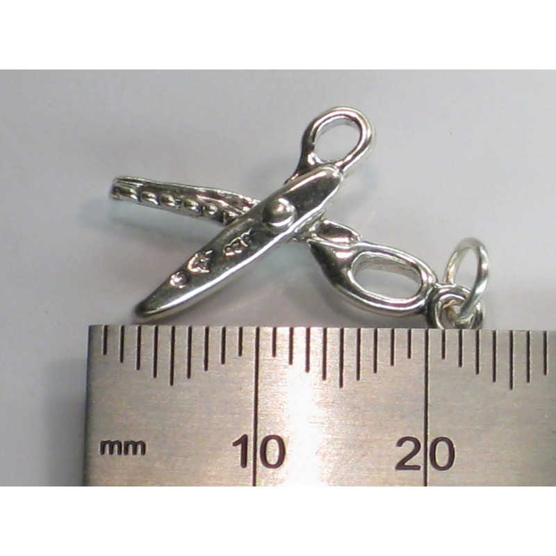Sterling Silver Pinking Shears Charm, Creative Accessory