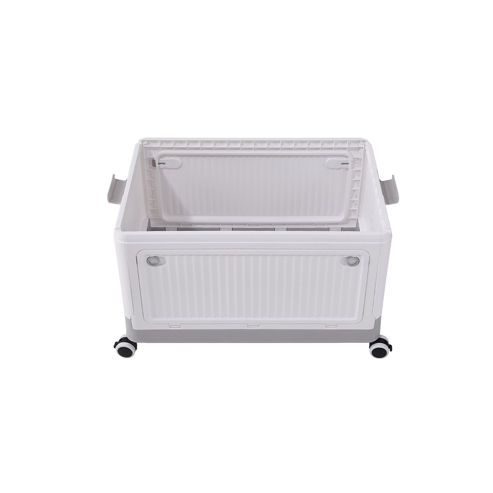 Collapsible Plastic Storage Bins with Magnetic Doors