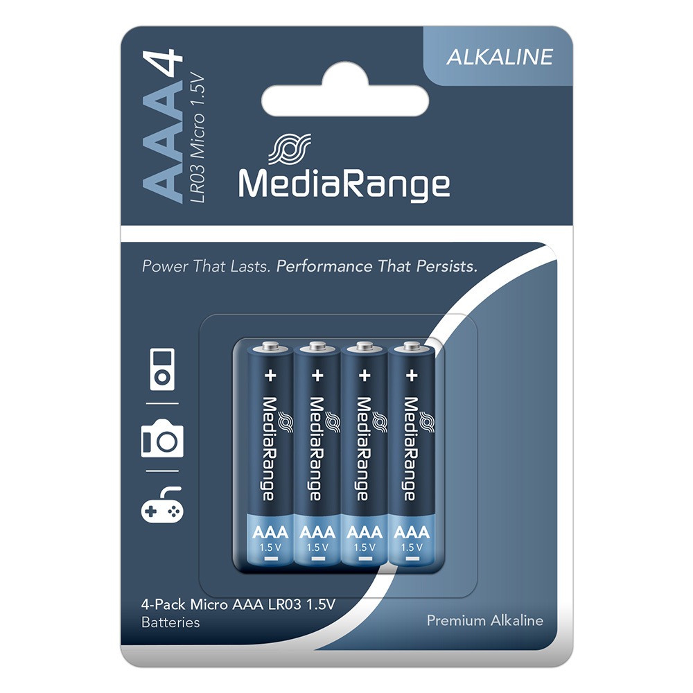 TEMU Mediarange Alkaline Battery Lr03 Aaa 1.5v - Mrbat101 - Pack Of 4
