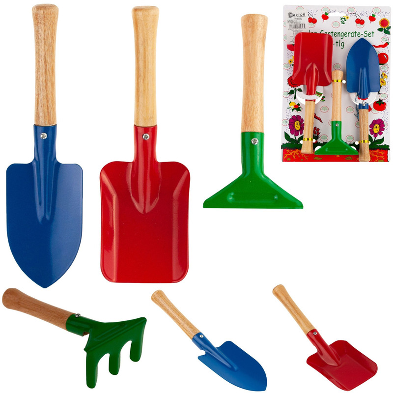 Gardening Tool Set Rake Shovel Spade 3-in-1 Mini Garden Kit