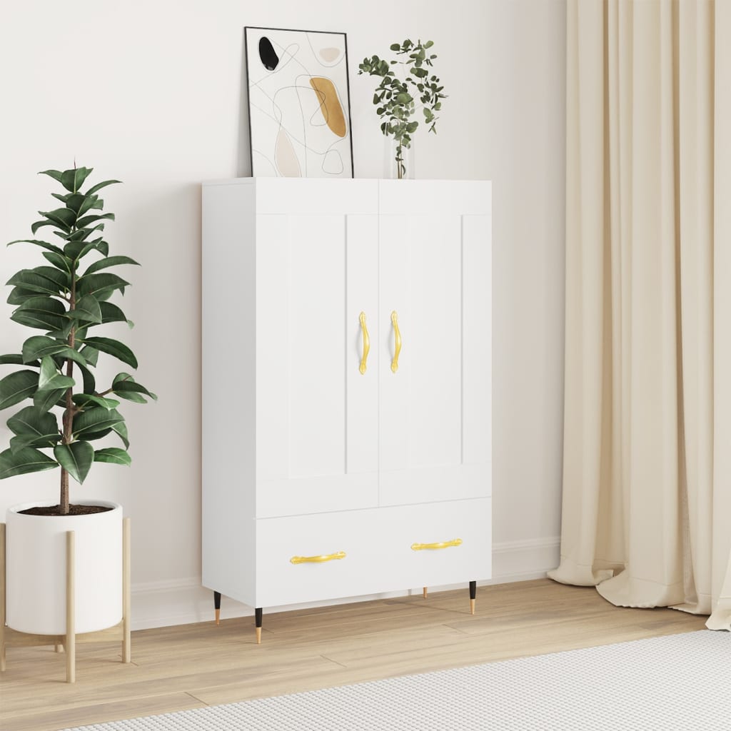 Image of Vidaxl , Sideboard With Of Storage Space, Cabinet, Dresser Cabinet For Living Room, Modern, White Wood
