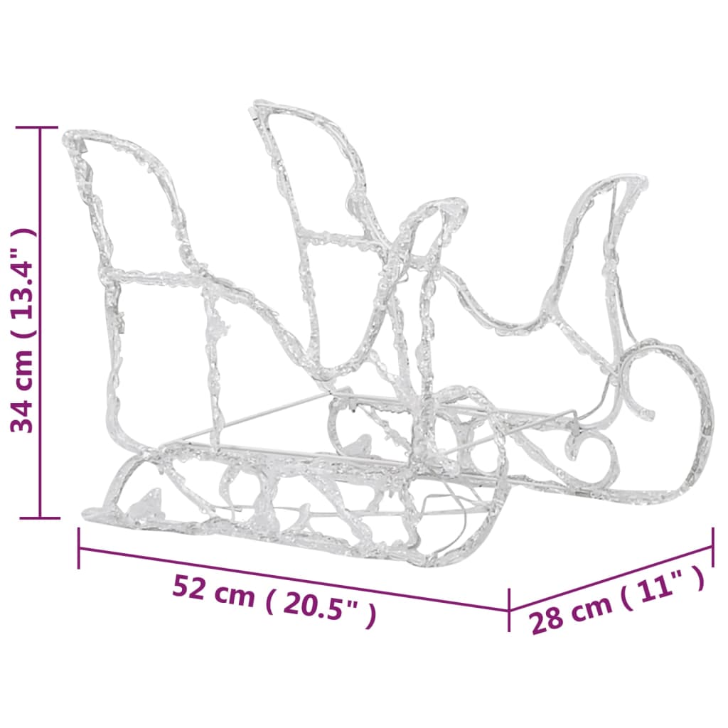 Kerstversiering rendieren en slee 240 LED's kerstverlichting, sfeervolle d, kerstd, LED verlichting kopen