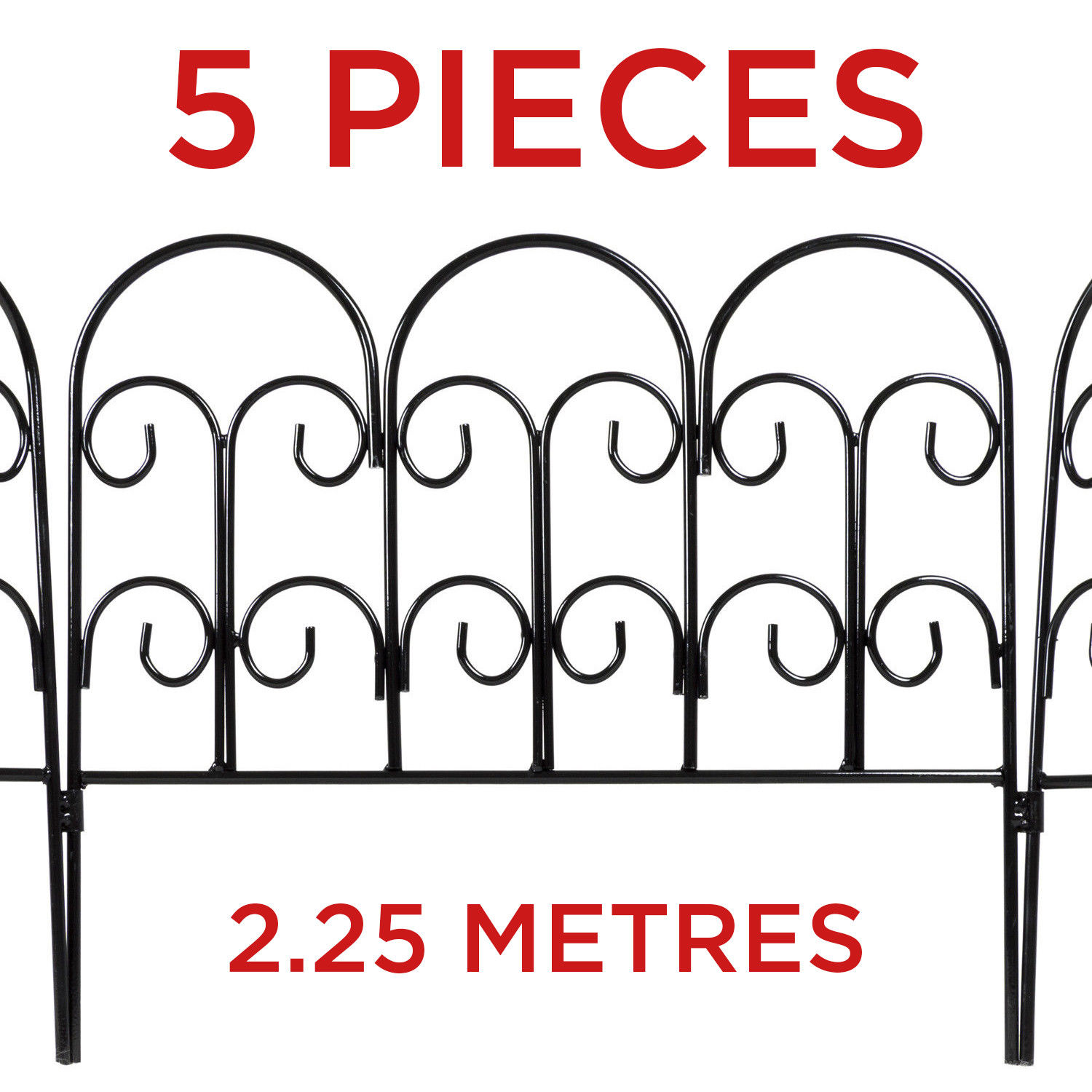 TEMU Garden Border Edging – 5 Pack Flexible 2.25m Lawn & Flower Bed Edging For Neat Outdoor Landscaping