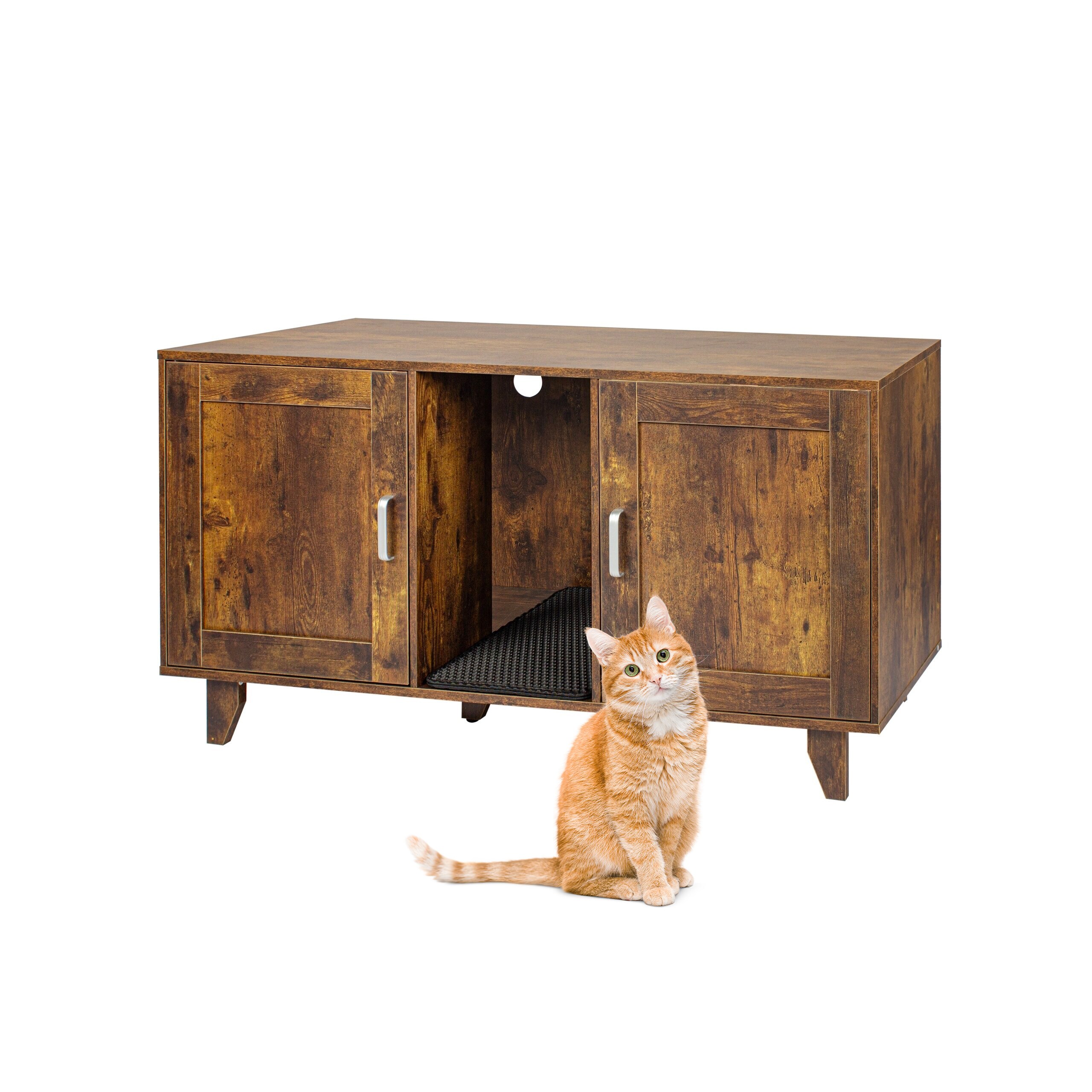Cat Closet In Dark Brown - (w)120 X (h)65 X (d)52 Cm