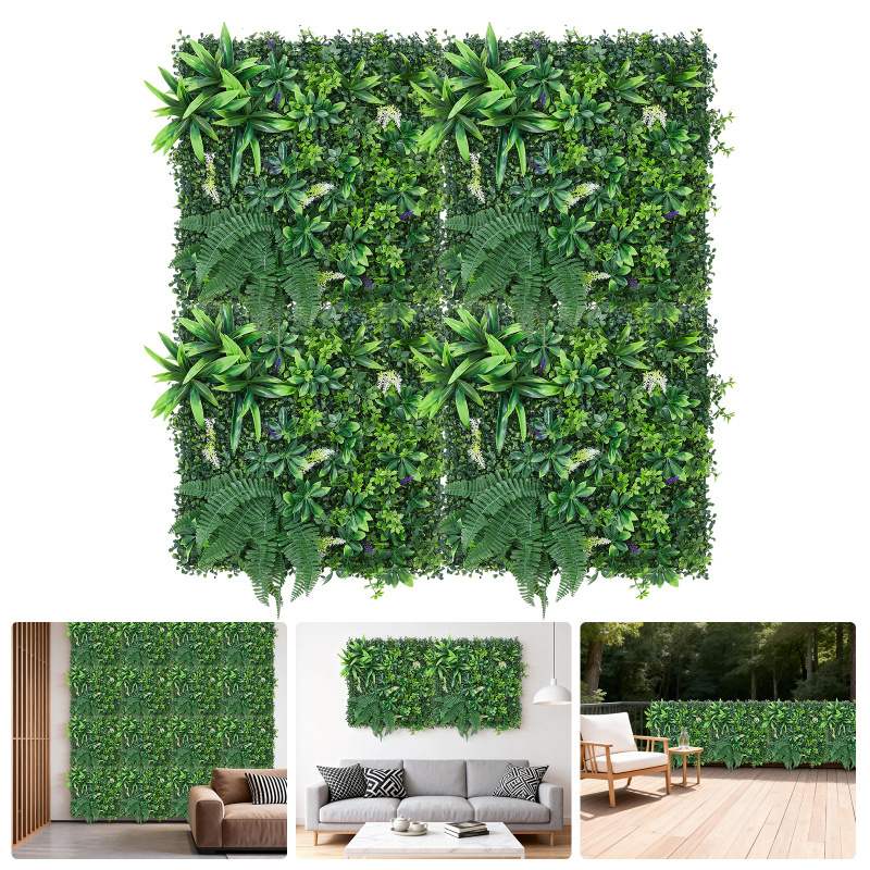 Lifelike Boxwood Artificial Greenery Wall Panels – Faux Plant Privacy Fence – Realistic & Low Maintenance Green Backdrop For Home, Office, Patio – 4 Pack