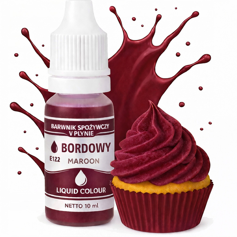 Image of Burgundy Food Colorant - Liquid Dye For Cakes, Pastries, And Ice Cream Mixes
