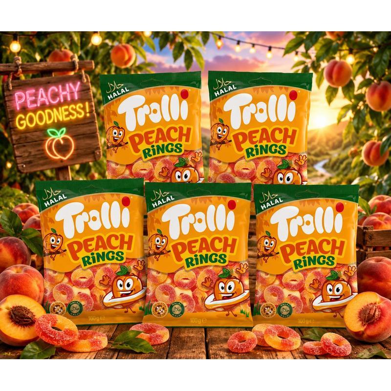 Trolli Peach Rings Halal 5 X 100g