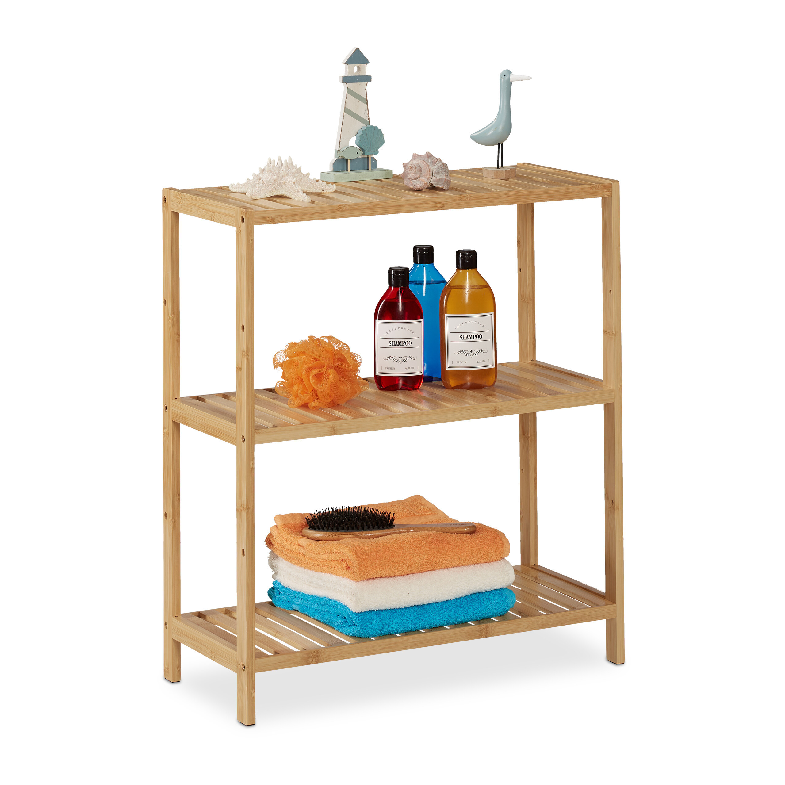 Bath Shelf In Natural - (w)60 X (h)69 X (d)