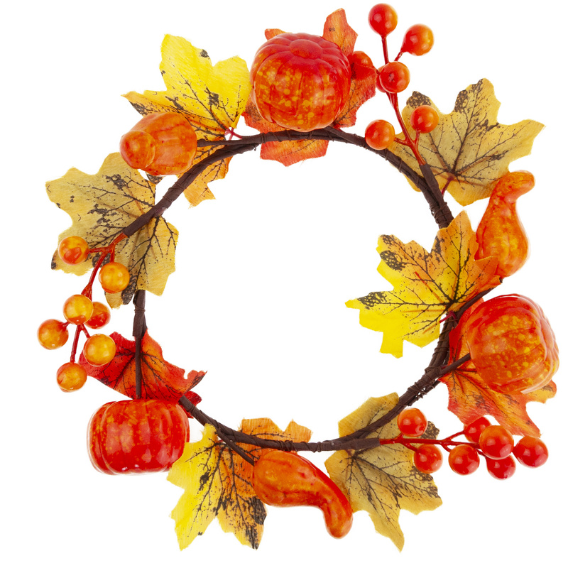 Decorative Garland Pumpkin + Leaves, Home Decoration, Entrance, Window 25cm