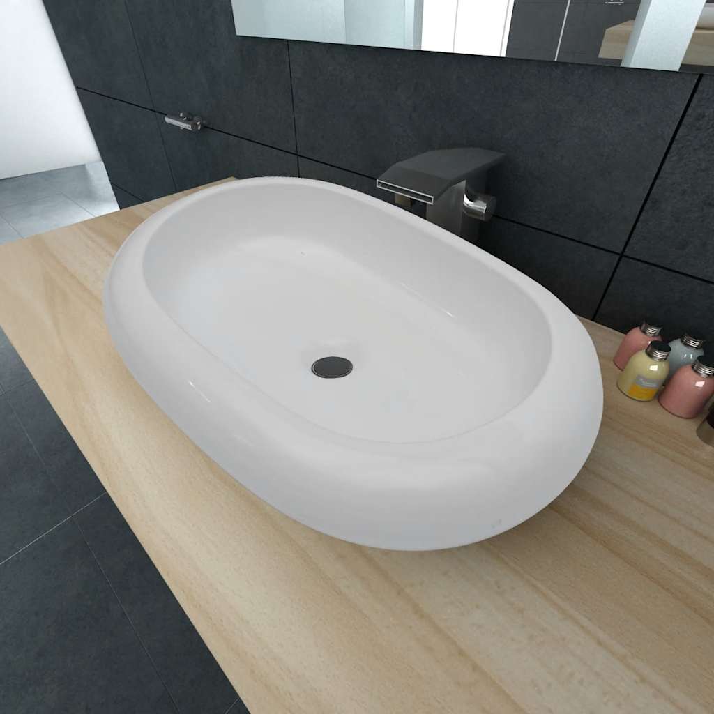 Image of Ceramic Sink Washbasin Bathroom Washplace