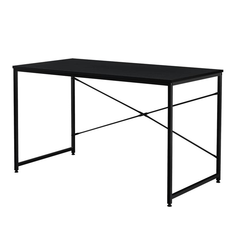 TEMU En.casa Desk 120x60x72cm Oak-look Office Desk Computer Desk Work Desk (night Black)