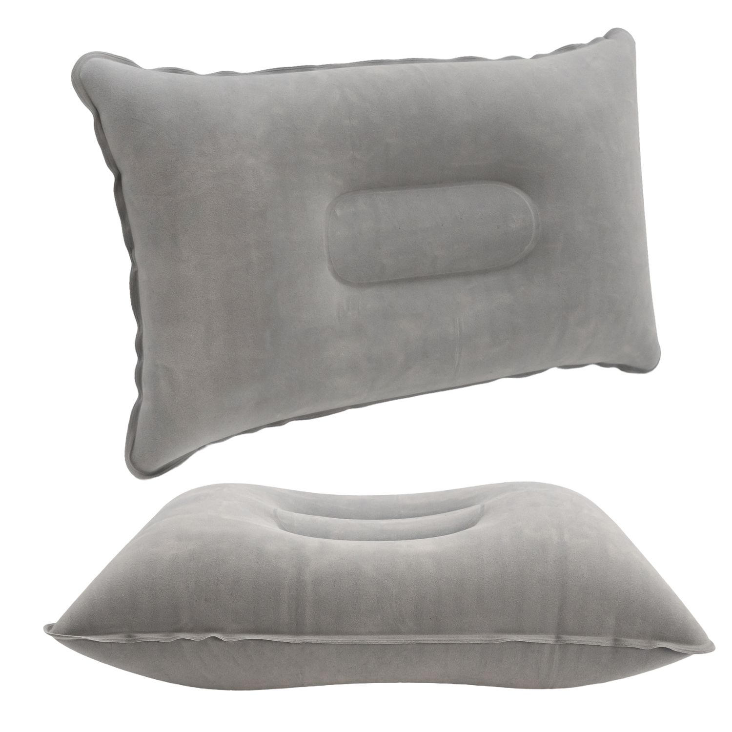 Image of Inflatable Travel Pillow 33.5 X 22 Cm Rectangular Headrest Pillow With Ergonomic Shape For Comfortable Sleeping Perfect For Camping, , Travel