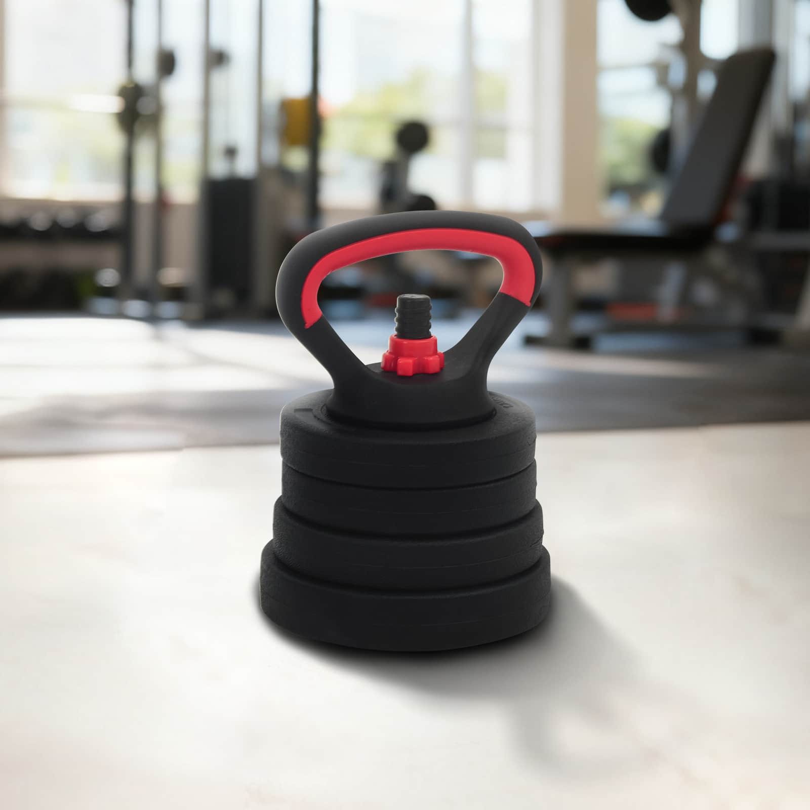 Image of Vidaxl 2-in-1 Dumbbell And Barbell Set 30kg Black And Red, Adjustable Dumbbell Set – Compact Weights For Strength Training, Ergonomic Home Fitness Equipment