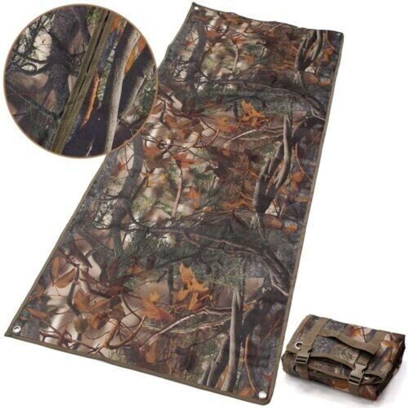 Shooting Mat Khaki Long Range Hunting Outdoor 200x75 Camo Leaf: retailer-supplied image