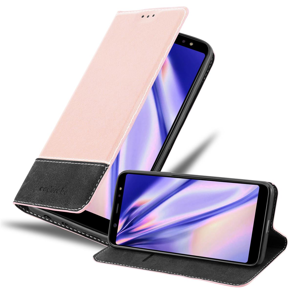 Case Compatible For Galaxy A6 Plus 2018 Protective Cover With Magnetic Closure, Stand Function And Card Slot Flip Case Cover Phone Case Foldable Case Book Bag