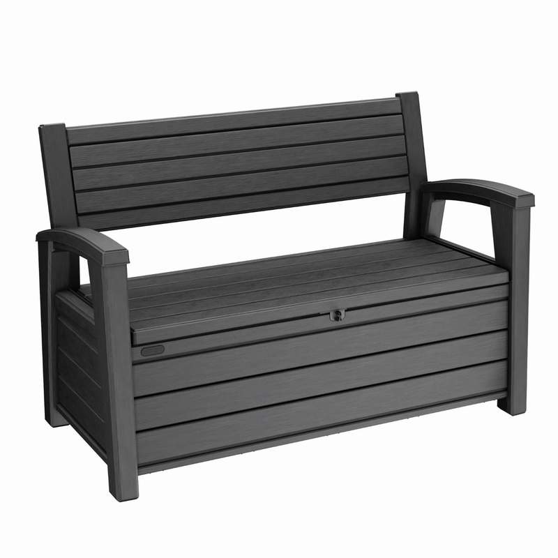 Frame Garden Bench With Box 227l Graphite