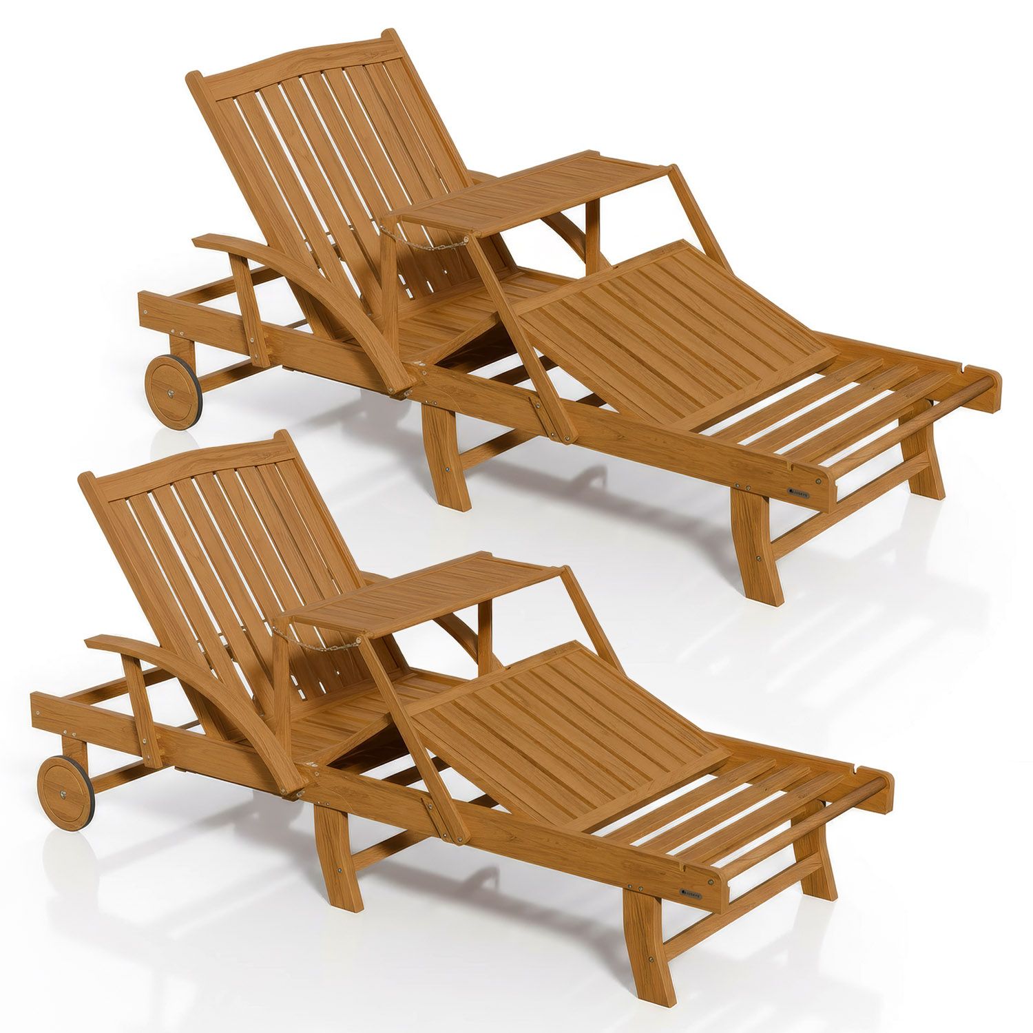 Sunscape Sun Lounger With Wheels And Table