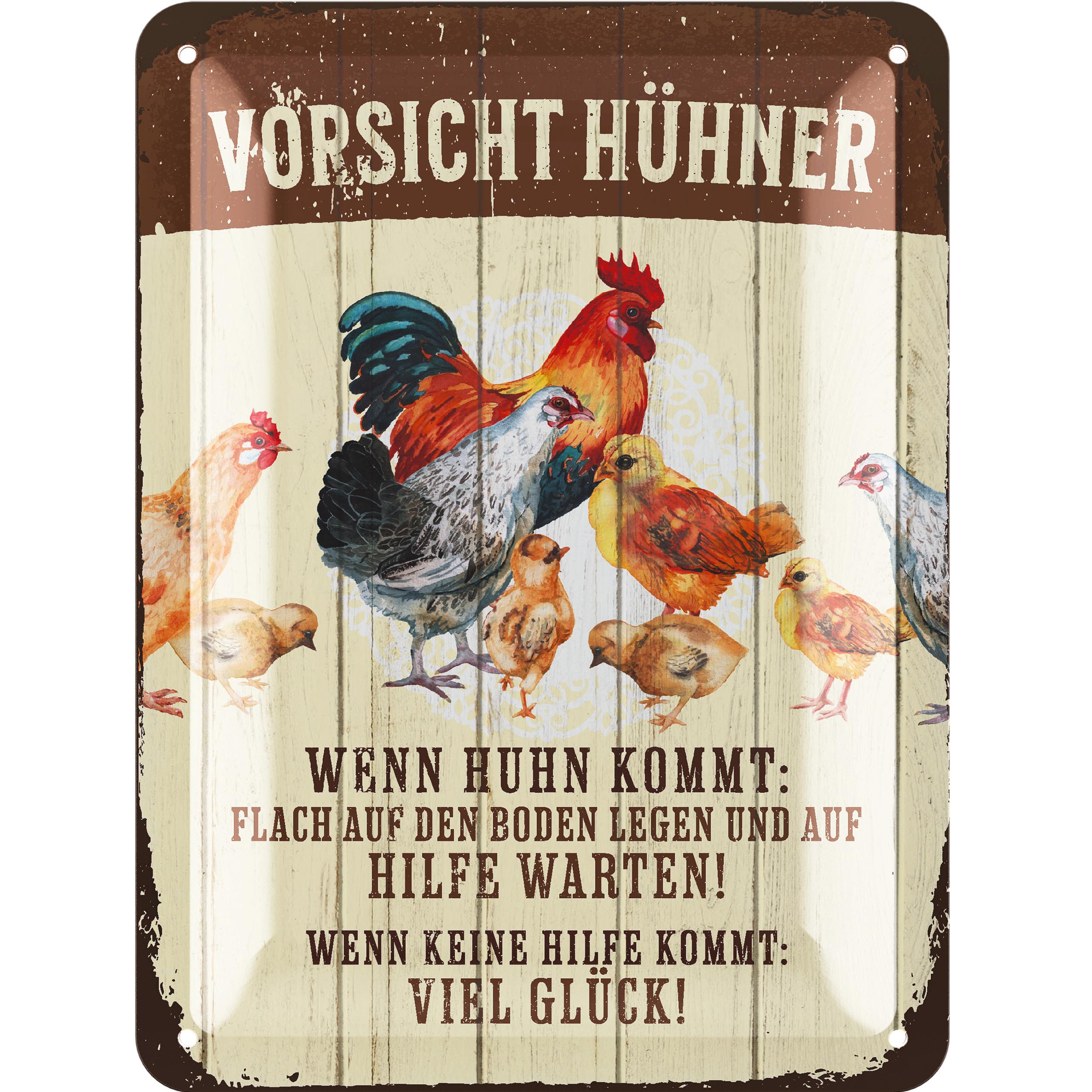 Image of Chicken Coop Sign – Beware Of Chickens – Metal Chicken Sign, Retro Tin Sign For Garden, 15x20 Cm