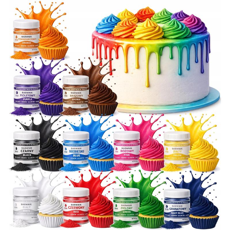 TEMU Set Of 11 Food Color Powders For Cake Decoration