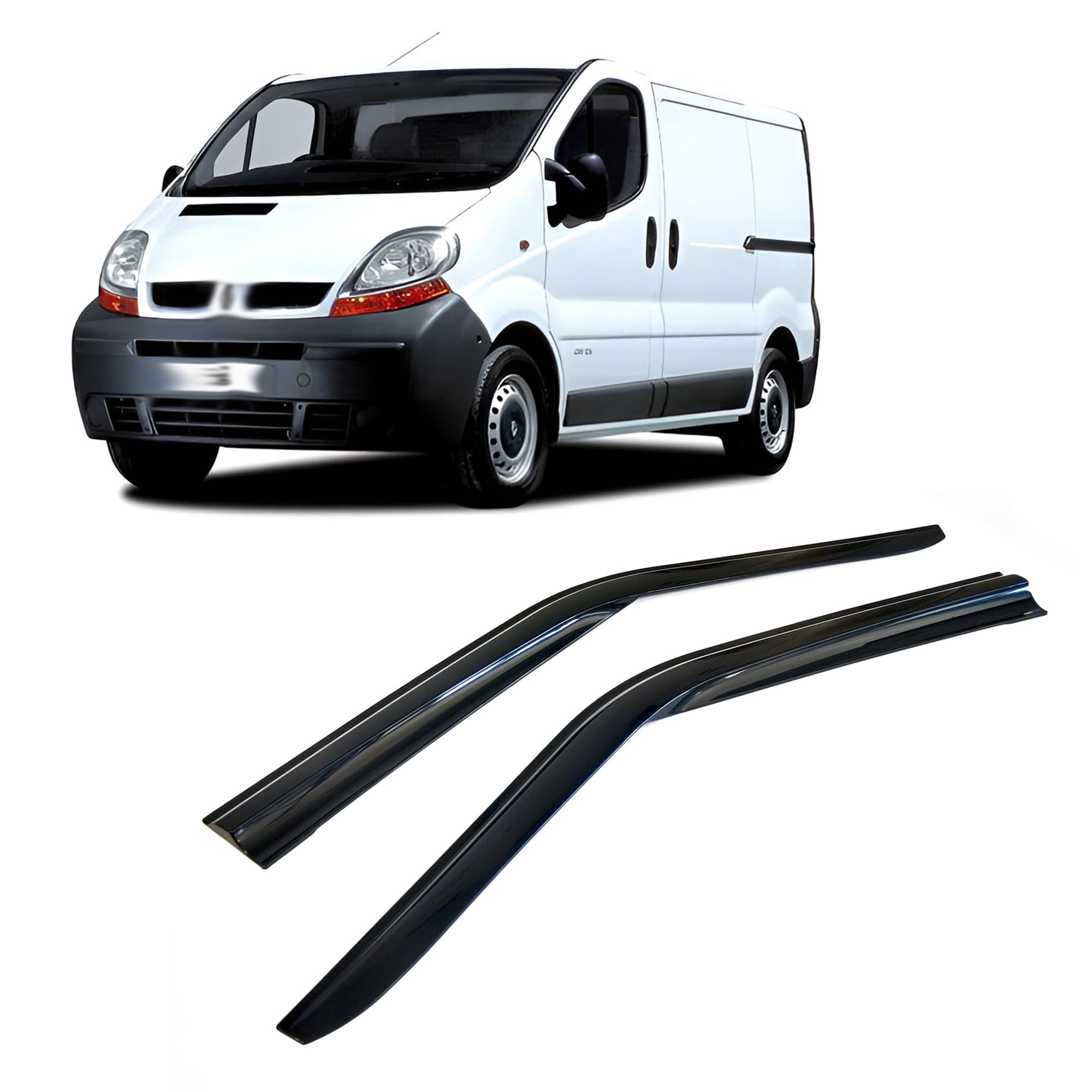 Wind Deflector Air Deflector Rain Deflector Side Window Deflector Compatible With Renault Trafic 2003-2015 Car Window Rain Protector Rain Deflector Adhesive Deflectors 2pcs