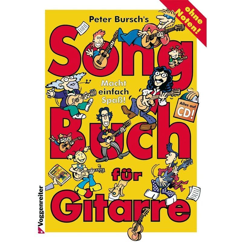 Image of Peter Bursch's Songbook For Guitar. Without Notes - Paperback - Makes Simple Fun Everything On Cd - Peter Bursch - 140 Pages - German - 2002 - Voggenreiter Publishing - Ean 9783802403668