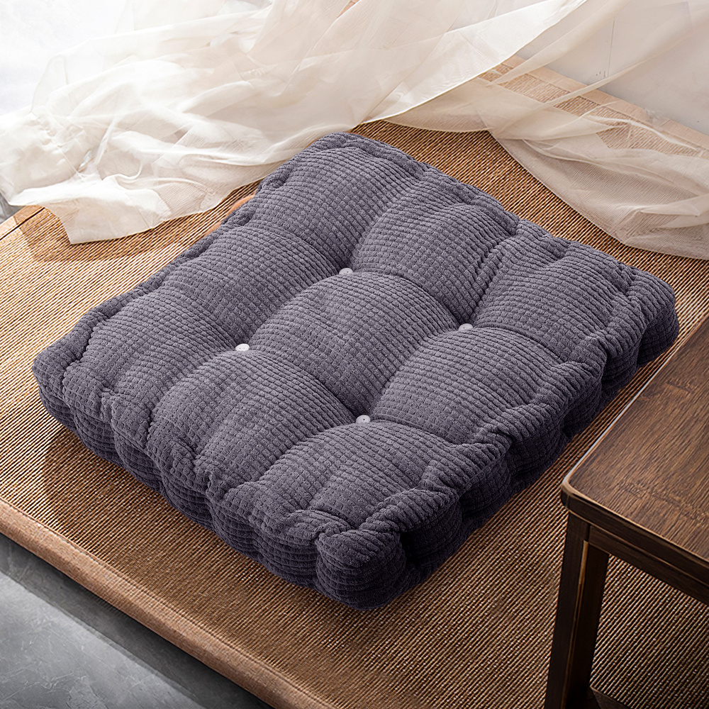 Gray Square Thick Cushion for Office and Study