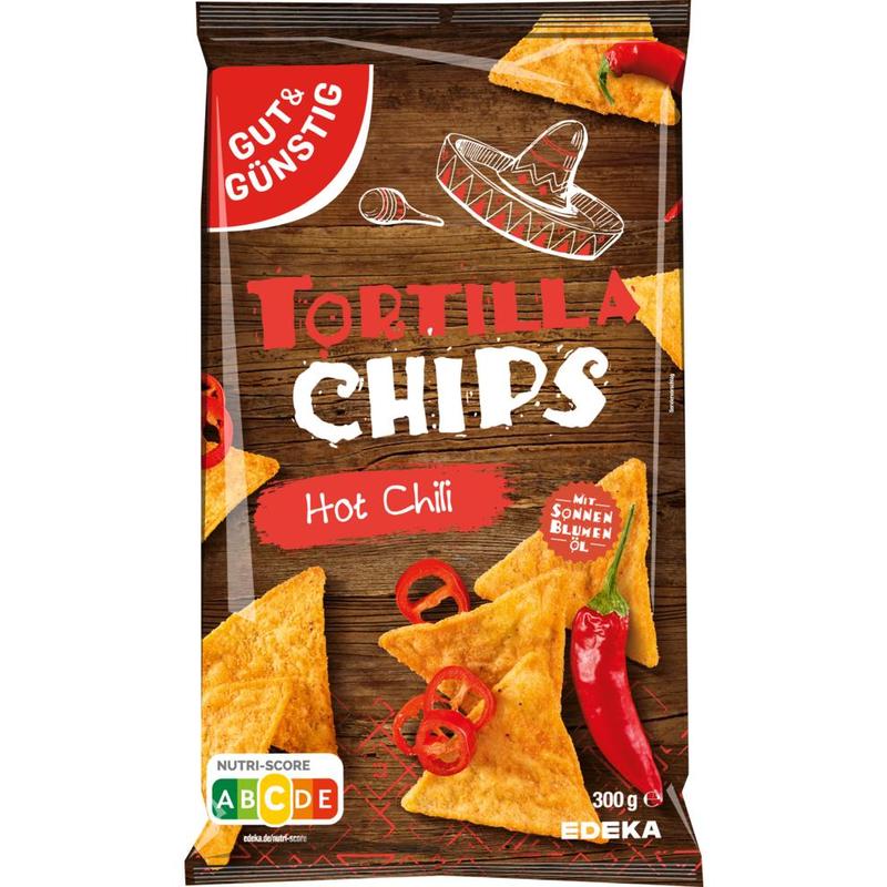 10x Good&cheap Tortilla Chips Hot Chili 300g (10x300g)
