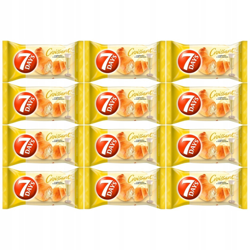 7days Croissant French Pastry With Spumante-flavored Filling - 60 G X 12 Pieces