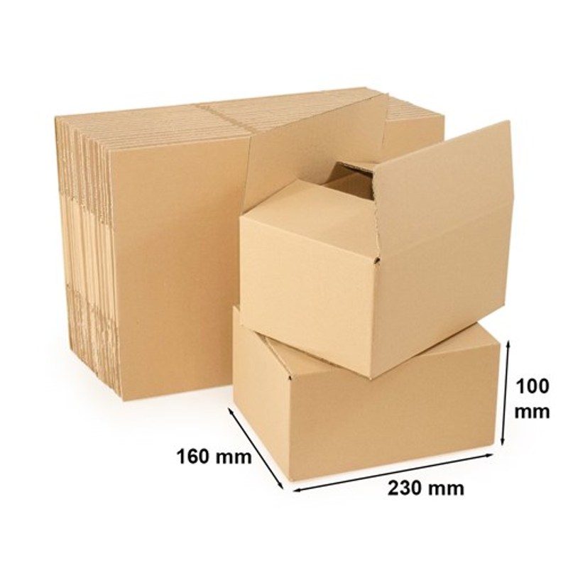 TEMU con , 230 � 160 � 100 mm, 100 mm, m2, 360 g/m2, 230 � 160 � 100, 100PZ, Per imballaggio di base formato A5 201, Per costruzione di scatole, Per