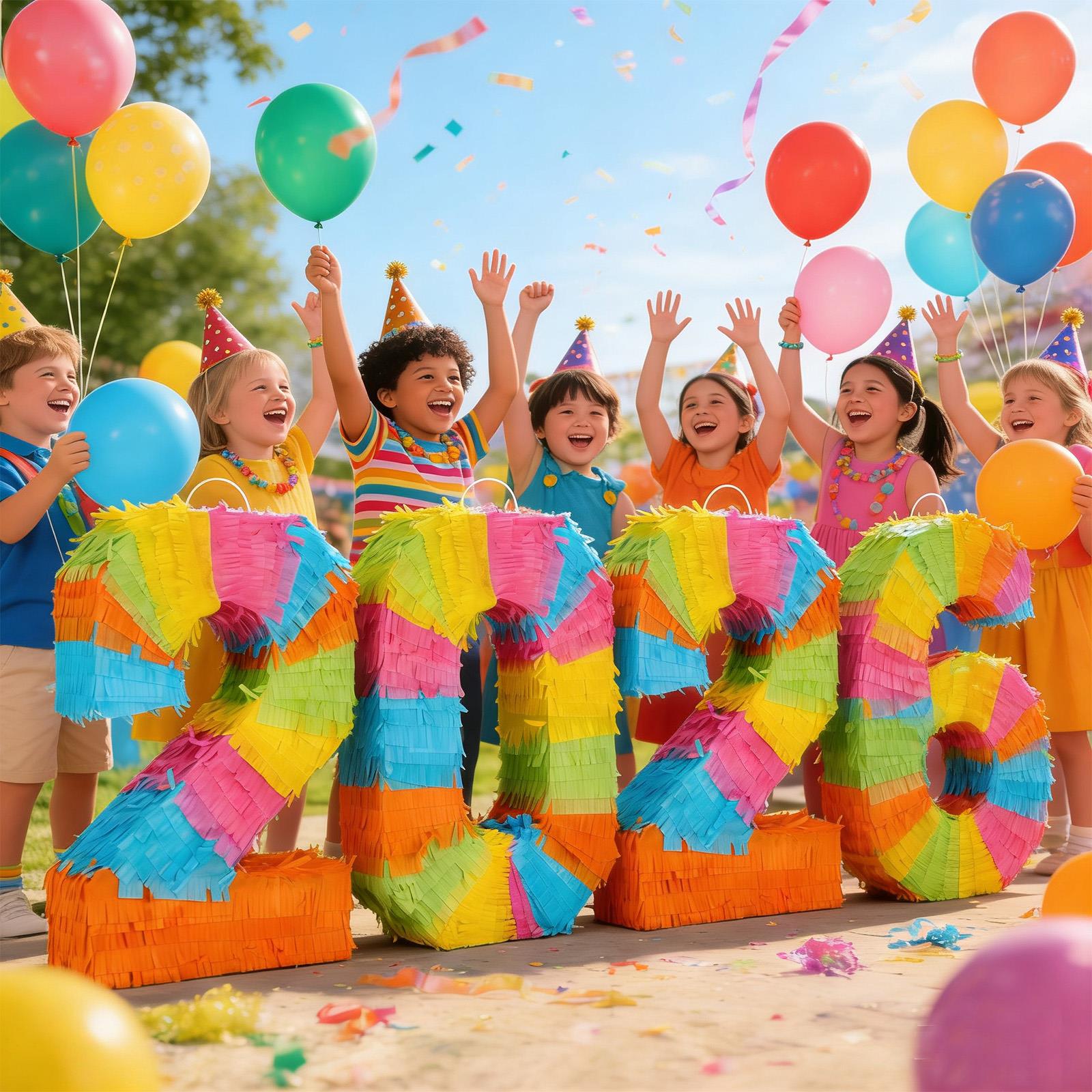 32nd Piñata Birthday Party Game with Stick Set