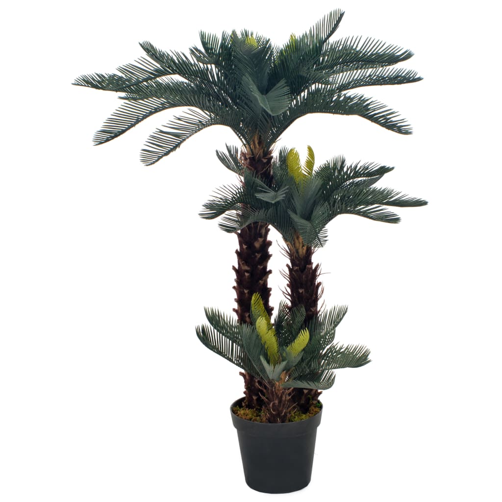 Vidaxl Artificial Palm Plant With Pot, Decorative Artificial Plant, Indoor Plant, Potted Plant, Office Plant, Green Plant, Artificial Tree, Green Decor, 125cm