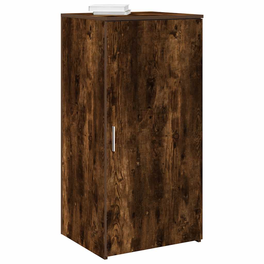 Image of Vidaxl Storage Cabinet Smoked Oak 50x45x103.5 Cm Wood Material, Cabinet, File Cabinet, Storage Cabinet, Office Cabinet, Cabinet For Desk
