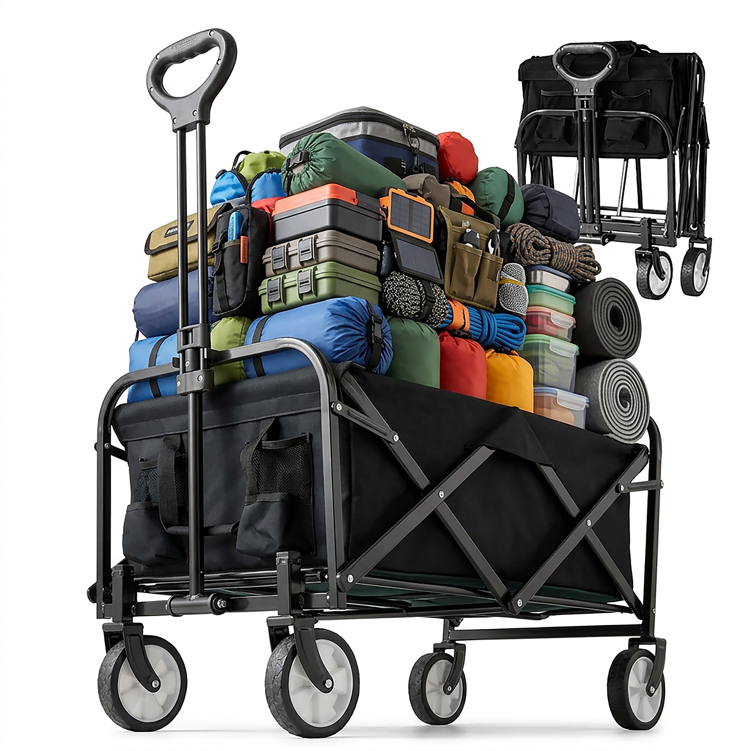 Image of Trolley In Black - (w)50 X (h)89 X (d)72 Cm