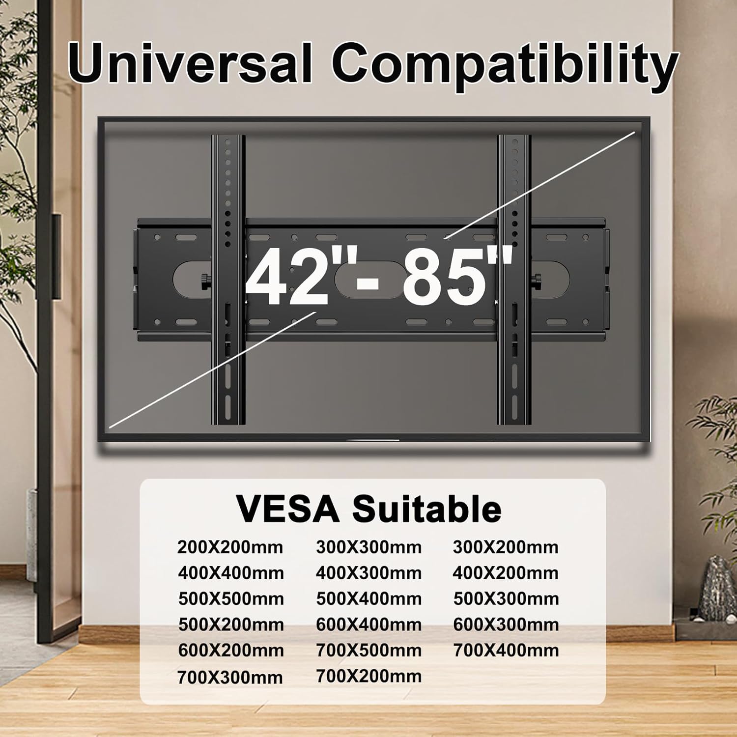 Solid Metal TV Wall Mount, Multi-Angle Adjustable