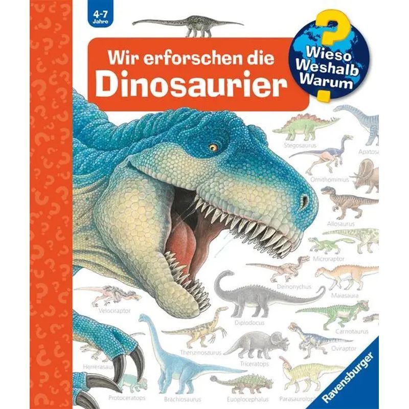 Image of Why What Why, Volume 55: We Explore The Dinosaurs - Paperback - Angela Weinhold - Core Series - 16 Pages - German - 2014 - Ravensburger Publishing House - Ean 9783473328567