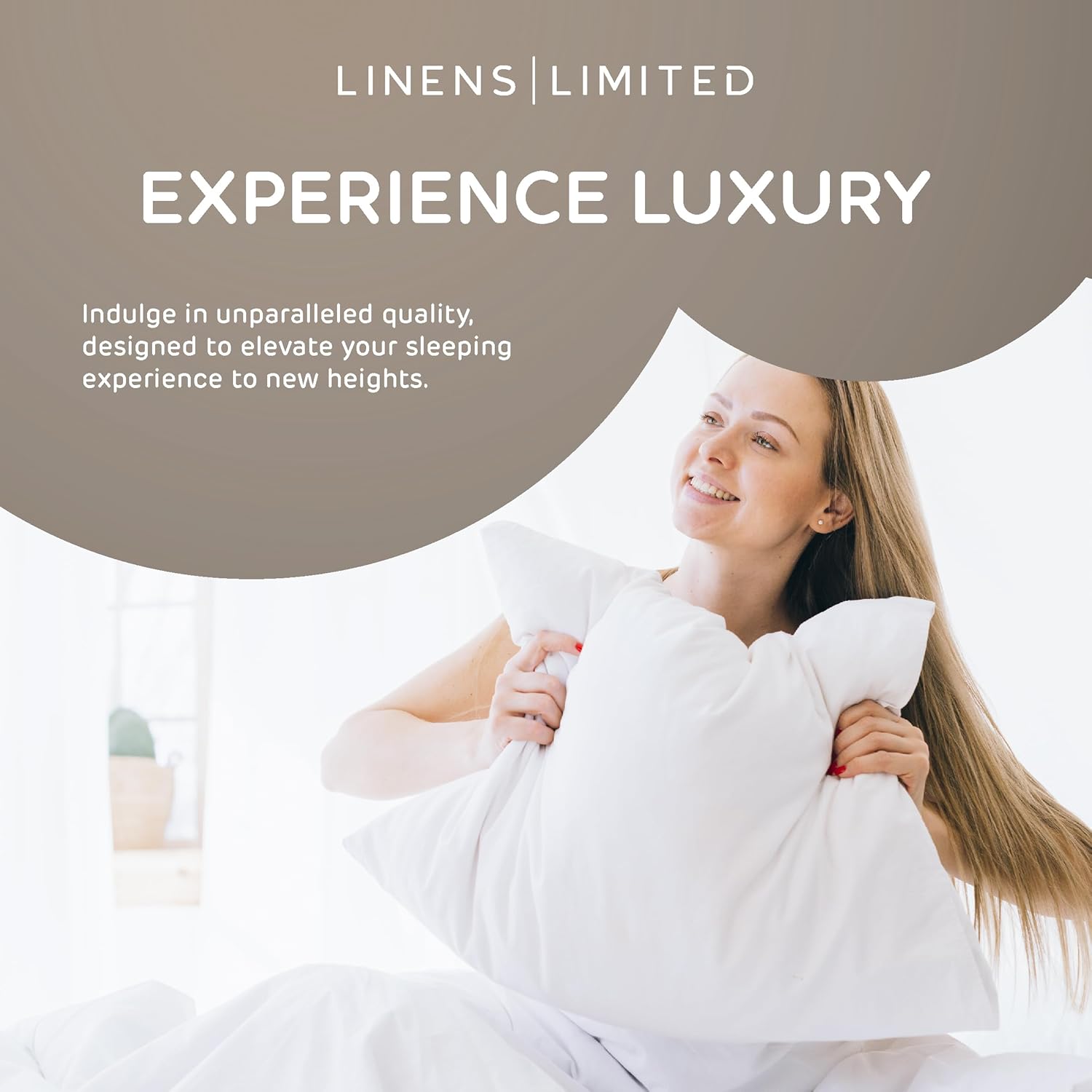 Soft Firm Orthopedic Support Pillow, Hypoallergenic Hollowfibre Bed Pillow, Made in the UK, Machine Washable White