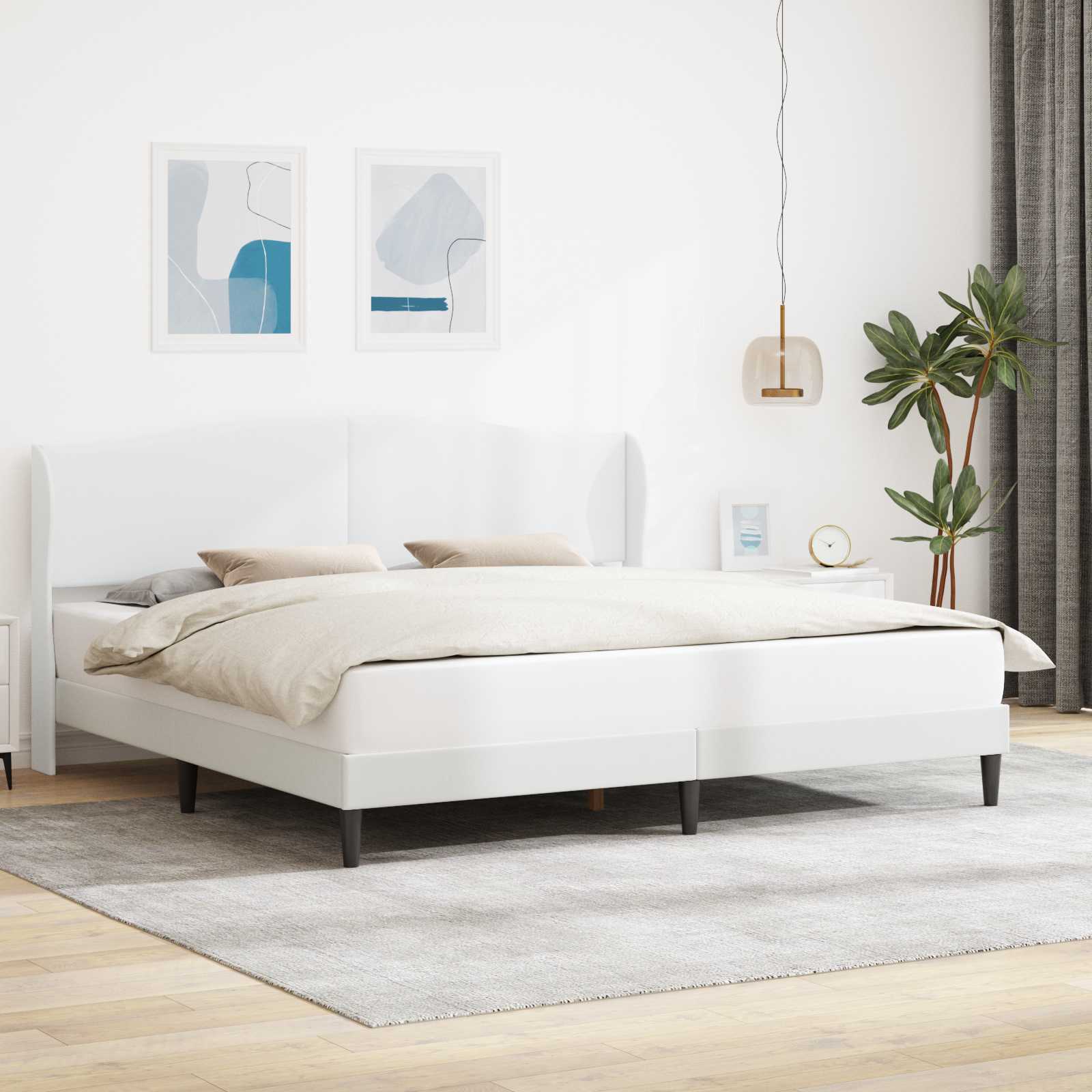 Vidaxl Bed Frames Bedroom Furniture Modern Beds Modern Bed Frame Rectangular Bed Home Sleeper Bed Indoor Bed Frame Stylish Bedroom Furniture Faux Leather Bed Minimalist Bed Frame