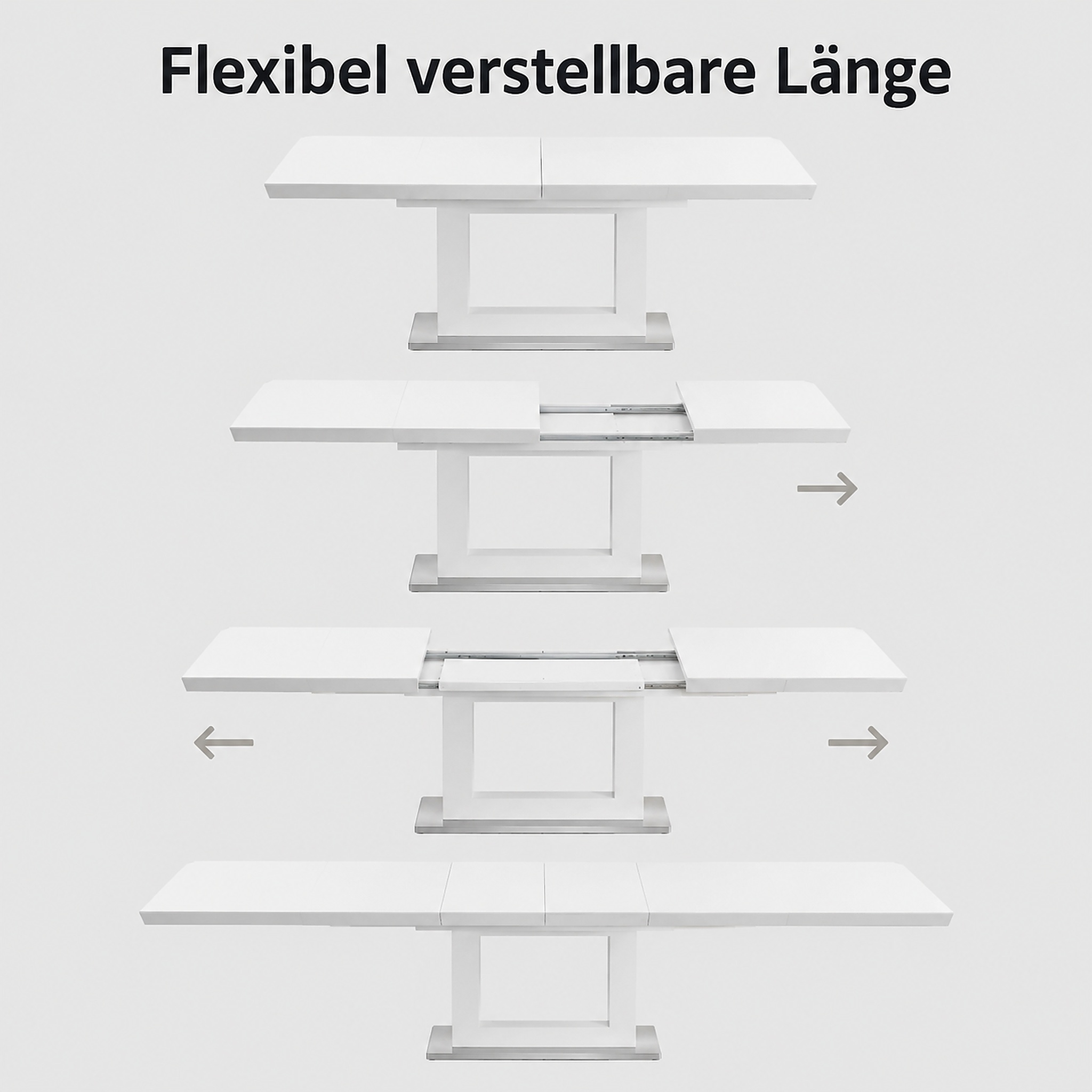 Image of Shiny High-gloss Finish Dining Table - Modern Elegant Decor Accent, Easy Removal Of Food Residues And Everyday Dirt With A Dry Or Damp Cloth