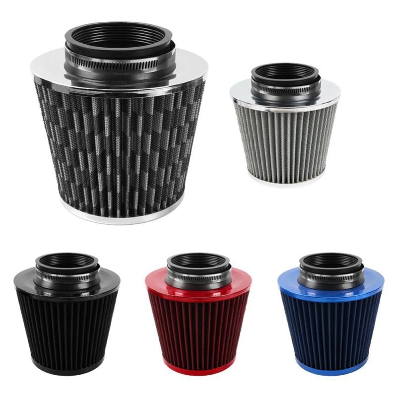 Image of Naedien Air Intake Filter, 76mm High Power Sports Mesh Cone Air Filter Clamps, Induction Cone Air Filter, Universal Car Air Filter Cone For Car Automobile Racing