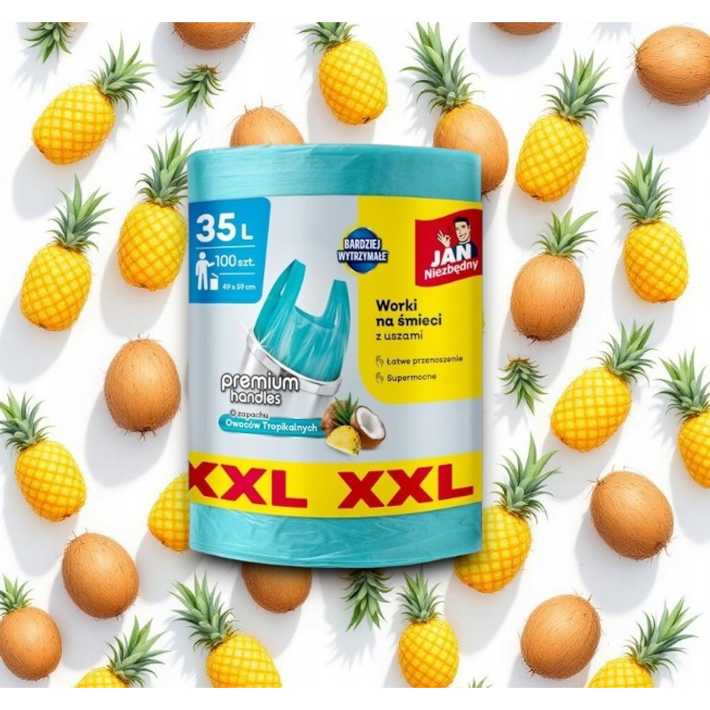 TEMU Trash Bags 35l 100pcs. Fragrant Jan Essential, Durable T-shirt Type Bags With Handles For Comfortable Tying And Carrying Of Smelly Waste With ,