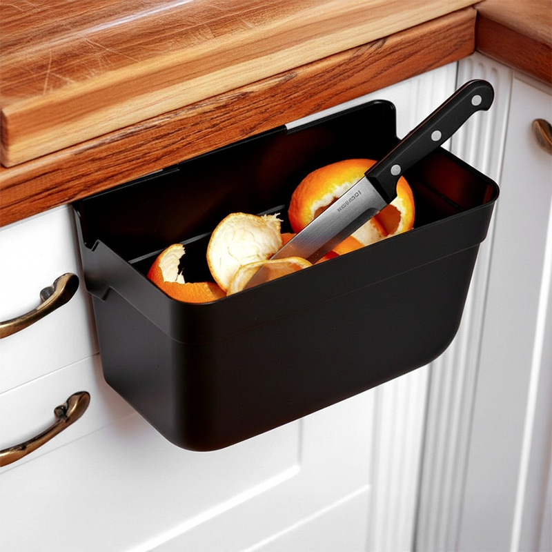 Image of Basket For On The Door, Black, 2.5 L, 22.5x15x13.5 Cm