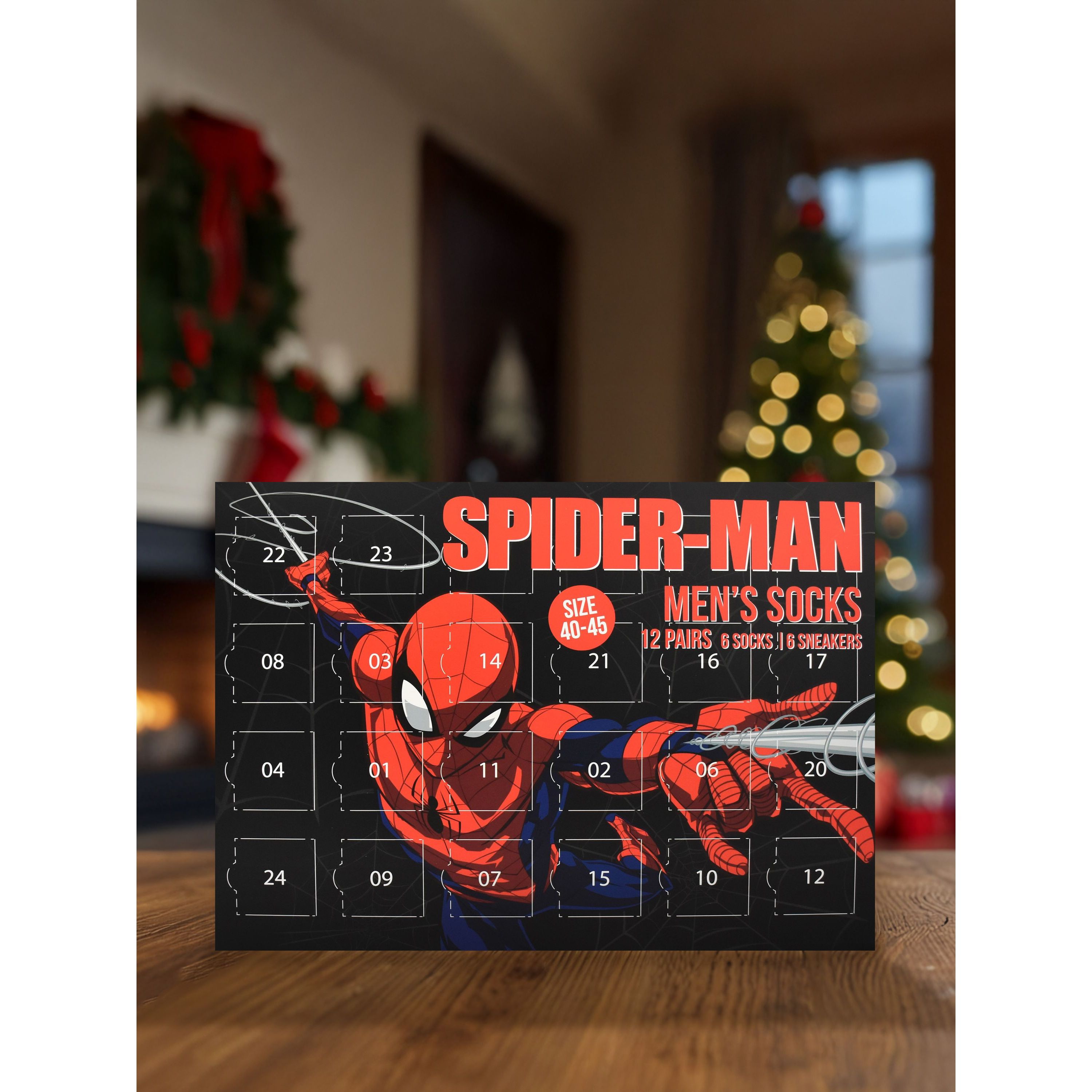 Image of -man Advent Calendar With 12 Pairs Of Socks Size 40-45 For Men Christmas Calendar With Sneakers And Long Socks