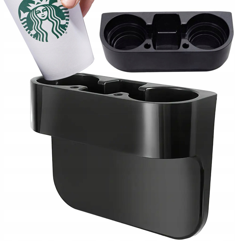 TEMU Car Cup Holder Phone Organizer, Multifunctional, Universal, Between Seats, Holds Bottles, Cups, Phone, Pens, Keys And , Made Of Polypropylene,