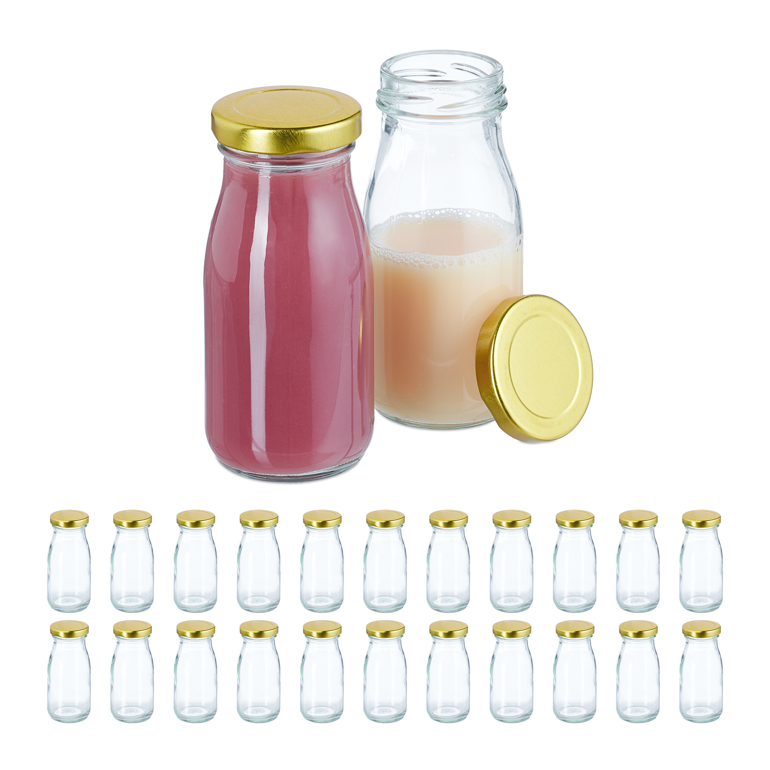 E-shop 24 x Flasche in Transparent/ Gold - 150 ml