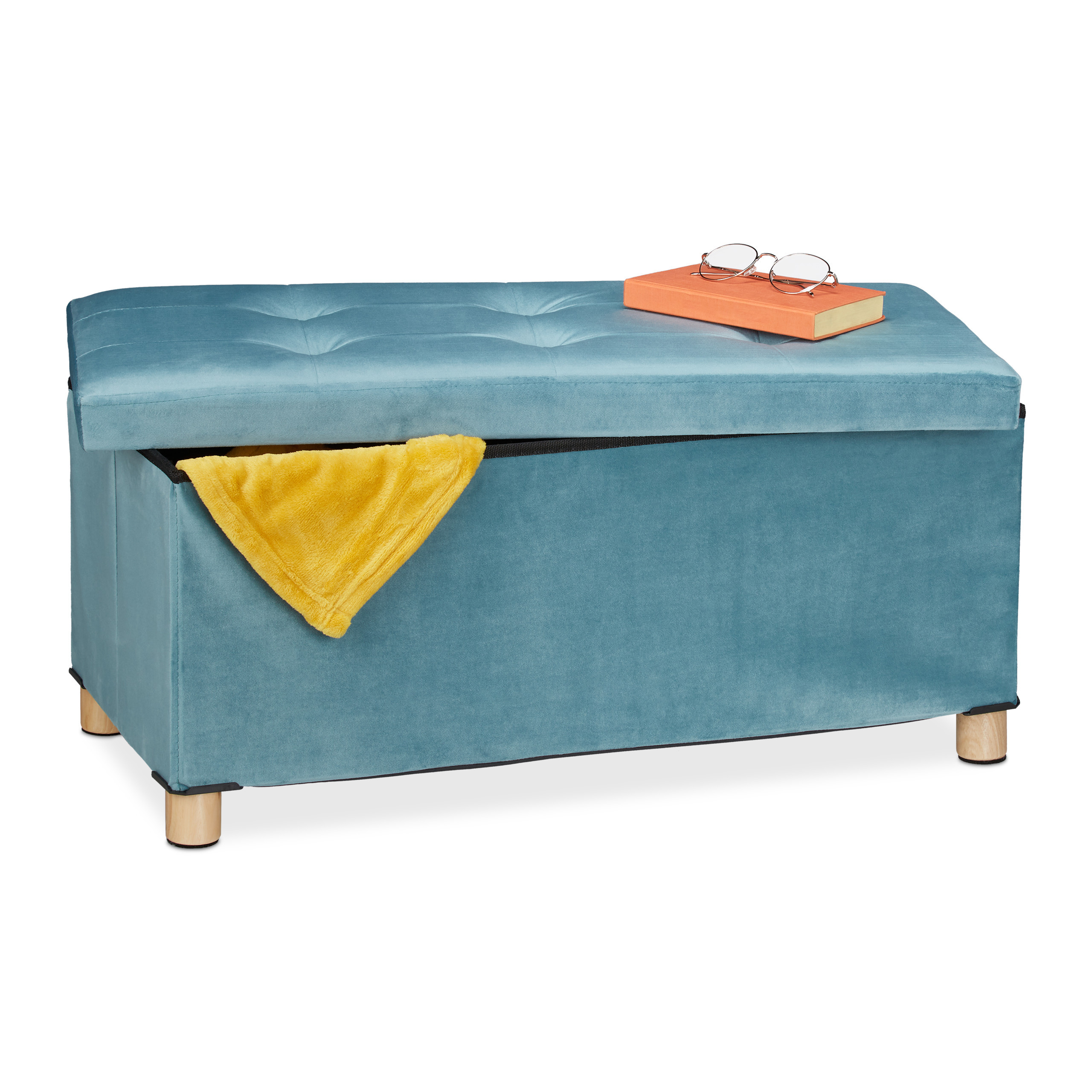 Image of Turquoise Bench - (w)76 X (h)34 X (d)38 Cm