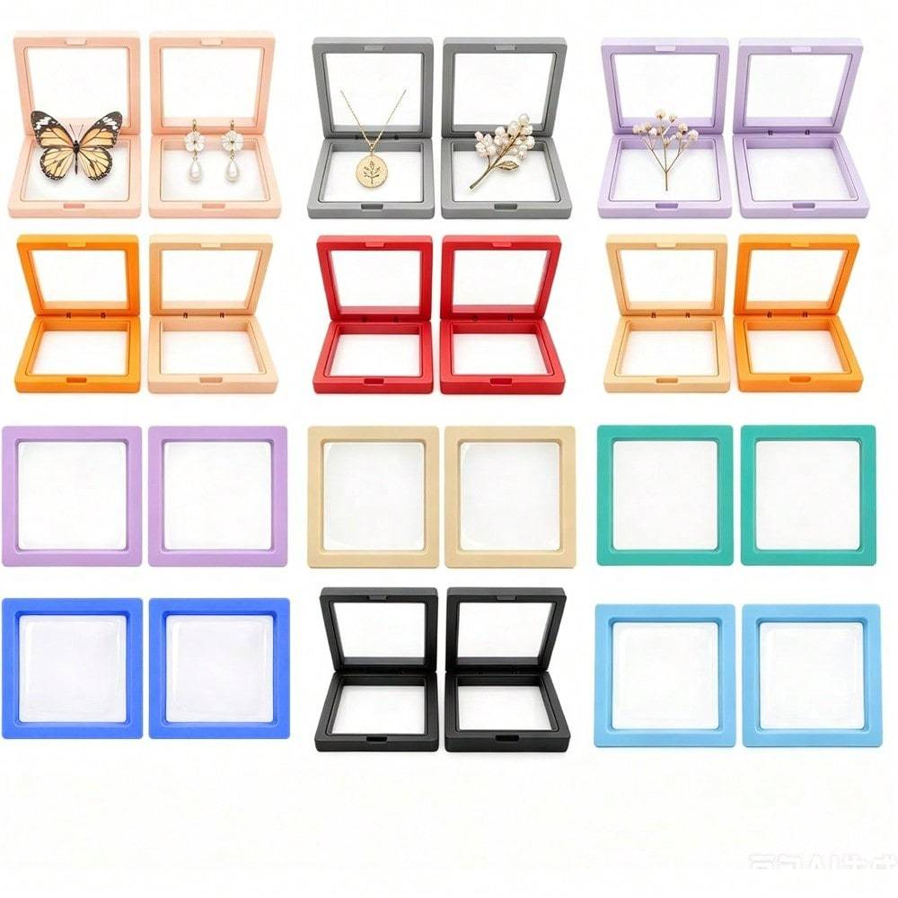 TEMU Transparent Anti-oxidation Display Cases, 24pcs 3d Floating Frames For Jewelry Stamps And Insect Specimen Daily Display