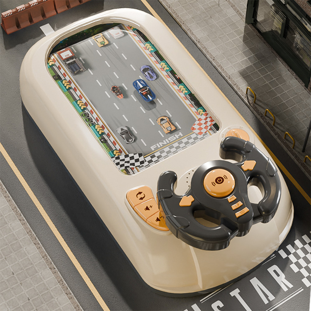 Racing Obstacle Game Console with Multi-Function Wheel
